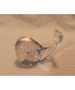 Vintage Clear Art Glass Whale Paperweight Unusual Shape Unsigned Bullicante - $20.67 CAD
