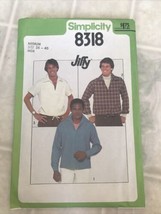 Simplicity Vintage Sewing Pattern 8318 Mens 38 40 Shirt Jiffy Pullover Top 1977 - £15.25 GBP