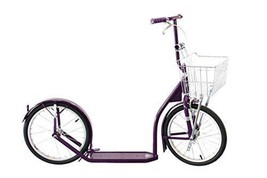 16&quot; AMISH KICK SCOOTER ~ PLUM ~ Foot Bike w/ Basket &amp; Brakes MADE in USA... - £260.14 GBP