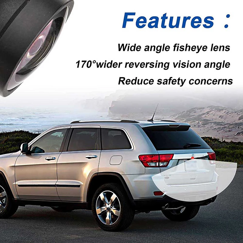 Car Vehicle Rear 170 Degree View Parking Backup Camera for Dodge Durango Jeep - £49.61 GBP