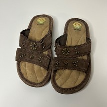 Earth Spirit Gelron 2000 Women Size 7.5 Willow Slide Sandals Leather Brown - £22.56 GBP