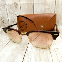 Ray-Ban Tortoise Brown Sunglasses FRAMES w/Case - Clubmaster RB3016 990/70 Italy - £46.00 GBP