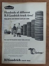 BF Goodrich Truck Tires Akron Ohio 1958 Vintage Print Ad - $8.90