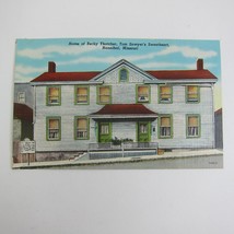 Linen Postcard Hannibal Missouri Mark Twain Becky Thatcher Home Tom Sawyer Sweet - £7.95 GBP