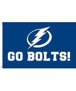 Tampa Bay Lightning GO BOLTS Hockey Team Flag 90x150cm 3x5ft Fan Best ba... - £11.08 GBP