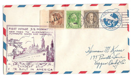 Ship Cover First Voyage SS Manhattan 1932 U.S.Ger Sea Post Cancel Sc UC2... - $6.99