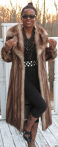 Full length designer Genuine Stone Marten Sable Fur coat  Jacket stroller S 0-6 - £1,712.67 GBP