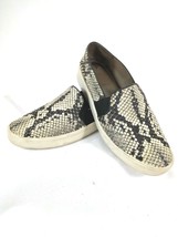 VINCE Blair-5 Snake-Print Leather Womens Ivory Black Gray Sneaker Size 9... - £35.61 GBP