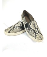 VINCE Blair-5 Snake-Print Leather Womens Ivory Black Gray Sneaker Size 9... - $44.55