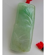 Icy Ice Light Green Natural Burma Jadeite Jade Bamboo Knot Pendant # 77 ... - $927.09 CAD