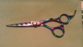Washi rainbow zebra shear scissor set Japanese 440C steel beauty supply hair bun - $125.43