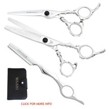 washi silver phoenix shear scissor set japanese hitachi v1 steel salon hair bun - $474.33