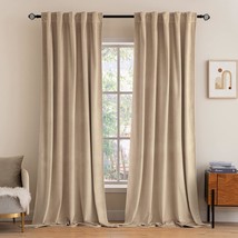 Miulee Velvet Curtains 96 Inches 2 Panels - Luxury Blackout, W52 X L96 Inches - £47.81 GBP