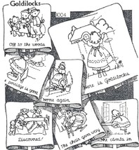 1940&#39;s Goldilocks &amp; The 3 Bears embroidery pattern ww1004 - $5.00