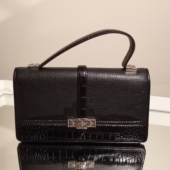 Brighton Jazz Time Organizer Crossbody Bag Black Leather Shoulder Purse New - $89.00