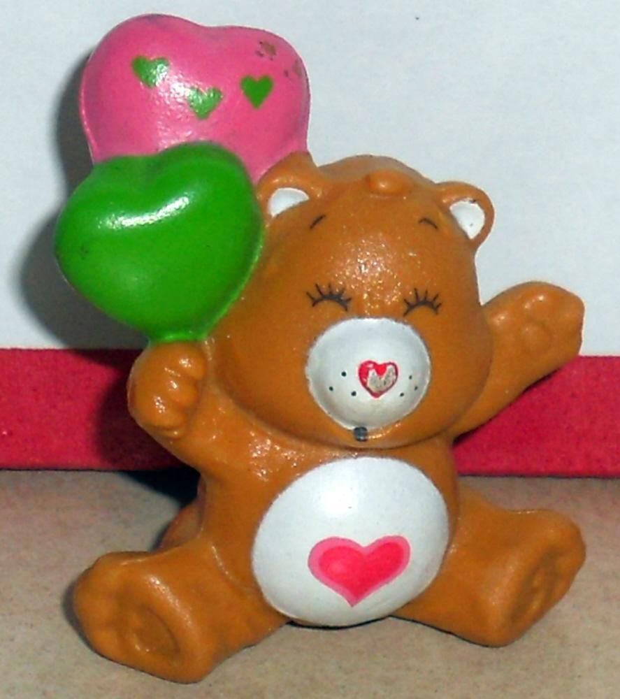 1984 Kenner Care Bears Tenderheart Bear Mini Pvc Figure #3 Vintage 80's - $13.37