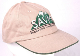 SAVMI Hat-Ski Area Vehicle Maintenance Institute-Tan-Strapback-Vtg Ball Cap - $23.36