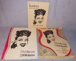 Ethel Merman Call Me Madam Playbill Sheet Music Souvenir Program 1951 - £19.55 GBP
