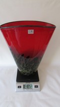 Momo Panache Art Glass Fan Vase Mottled Handcrafted In Romania 10. 12 pds. 13.5&quot; - £90.72 GBP