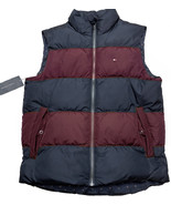 NEW $169 Tommy Hilfiger Down Puffer Vest! L  Purple &amp; Navy Stripe  Flora... - $149.08 CAD