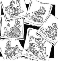 Sunbonnet Girl with Scottie Dog Dish / Kitchen TOWELS embroidery pattern... - $5.00