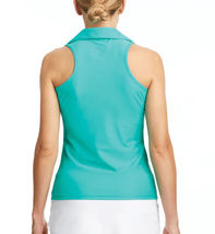 NWT TZU TZU SPORT Sea Glass Green QUINN Sleeveless Racerback Golf Shirt size L image 2