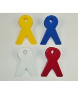 Set of 4 Colorful Ribbon Shaped Clips ~ Magnetic Memo Holder ~ Choice of... - $6.95