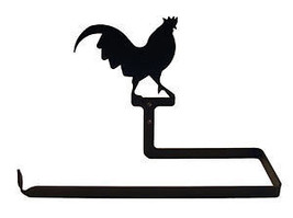 Wrought Iron Horizontal Mounting Paper Towel Holder Rooster Kitchen Home... - £21.32 GBP