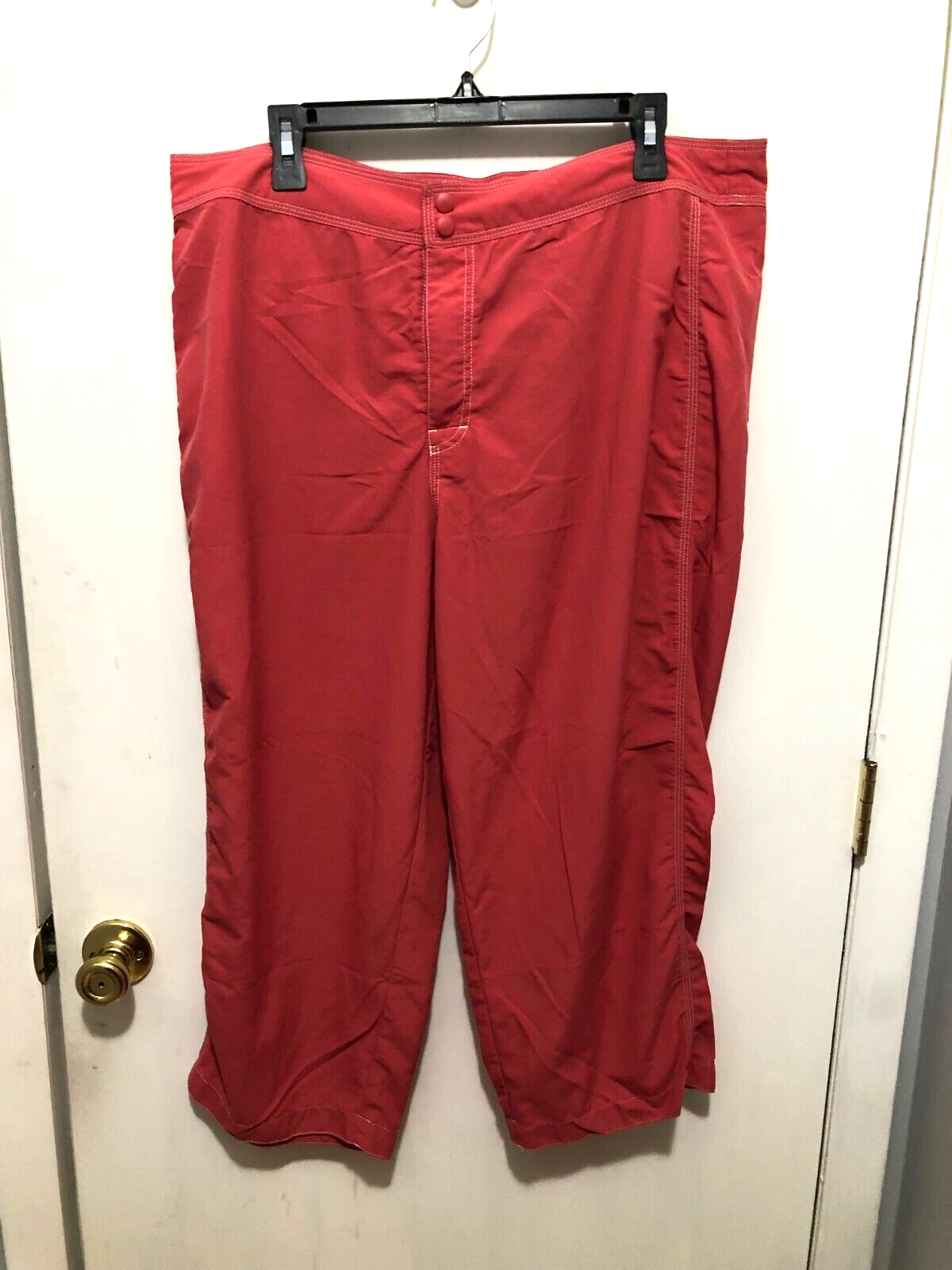 L.L. Bean Cropped Nylon Pants Womens SZ 18 37X23 Outdoor Hiking Water Re... - $13.85