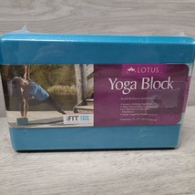 Lotus Yoga Block Foam 3&quot;x6&quot;x9&quot; Blue Brand New Sealed Exercise Fitness - £5.86 GBP