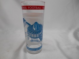 Old Vtg Nfl Professional Football Hall Of Fame Drink Glass Souvenir Canton Ohio - £15.91 GBP