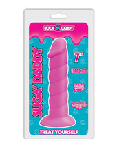 Rock Candy Suga Daddy 7&quot; Silicone Dildo - Pink - £24.50 GBP
