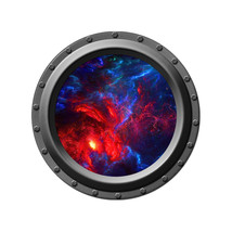 Crimson Space Cloud - Porthole Wall Decal - £11.07 GBP