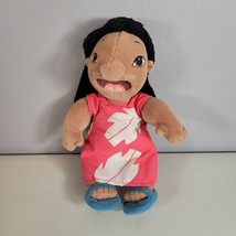 Disney Lilo &amp; Stitch Plush Soft Toy Beanie 8” Red Dress Hawaiian Girl Rare VTG - $28.99