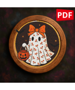 Halloween Ghost in a Dress - Cross stitch pattern PDF - $7.05 CAD