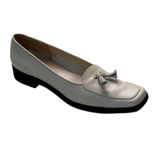 SALVATORE FERRAGAMO Women’s Shoes Ivory Leather Tassel Accent Heels Size... - £56.75 GBP