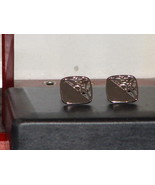 Mens Pre-Owned Silver Tone Fancy Square Design Cufflinks - $8.15 CAD