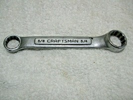 Vintage Collectible CRAFTSMAN -V- 5/8&quot; &amp; 3/4&quot; Combination Boxed End Wrench -USA! - £10.35 GBP