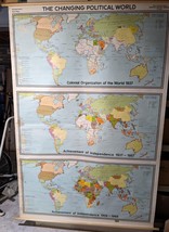 Westermann Changing Political World GWe623 School Wall Map 1937-1966 54 x 81&quot; - £100.92 GBP