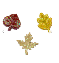 Origami Owl Charm (new) GLITTERY FALL LEAVES - SET OF 3 (CH3599) - £15.09 GBP