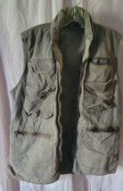 Vintage Grey Fishing Hunting Hiking Vest Unbranded No Size Tag Zipper Po... - £15.73 GBP