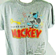 Disney Mickey Mouse Birthday T-Shirt Size Slim Fit Large 90th Celebration Party - $13.74