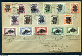 Hungary 1920 Cover to Budapest Multiple Overprints Special cancels Mi 292-304 12 - £27.40 GBP