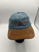 Mount Rushmore Denim Leather Hat Adjustable Made In China - $11.65