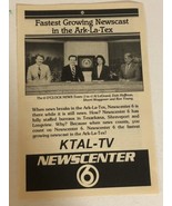 News Center 6 KYAL Tv Guide Print Ad Pennsylvania Ark-La-Tex TPA12 - £4.66 GBP