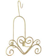 8&quot; Heart Scroll Metal Wire Tea Cup &amp; Saucer Stand Off White Vintage Disp... - €11,16 EUR