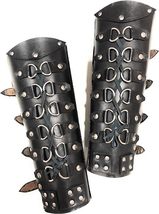 Medieval Leather Arm Gauntlet Wristband | Archery Bracers Leather Armband | Viki - £22.85 GBP