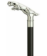 Solid Jaguar Brass Head Handle Only Vintage Style For Wooden Walking Stick - $425.72 MXN