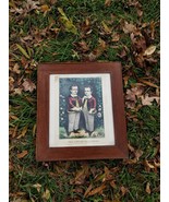 Antique Currier &amp; Ives Little Brothers lithoprint handcolored framed 18&quot;... - £106.83 GBP