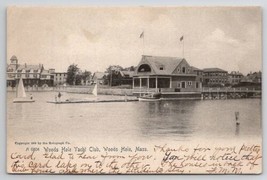 Woods Hole MA Yacht Club and Students Housing 1906 Postcard G21 - $19.95